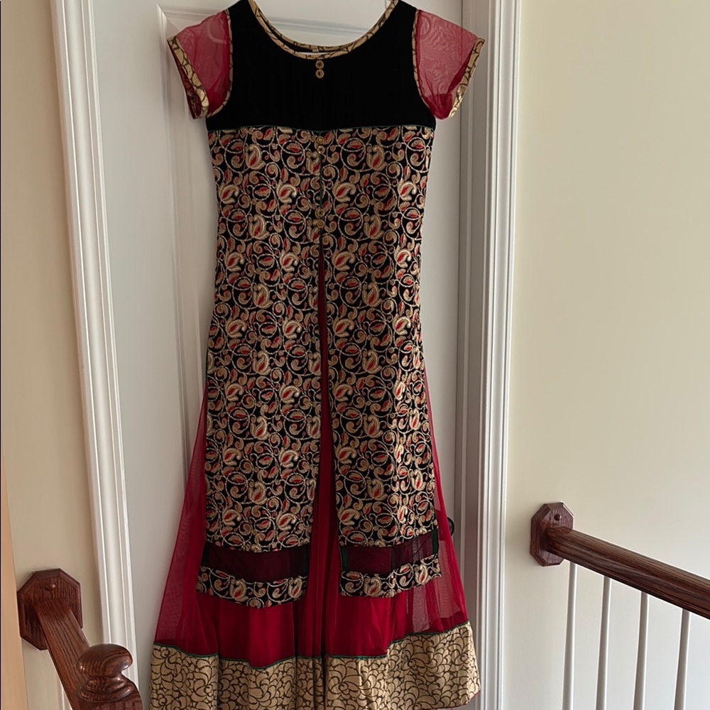 Elegant Black and Red gown